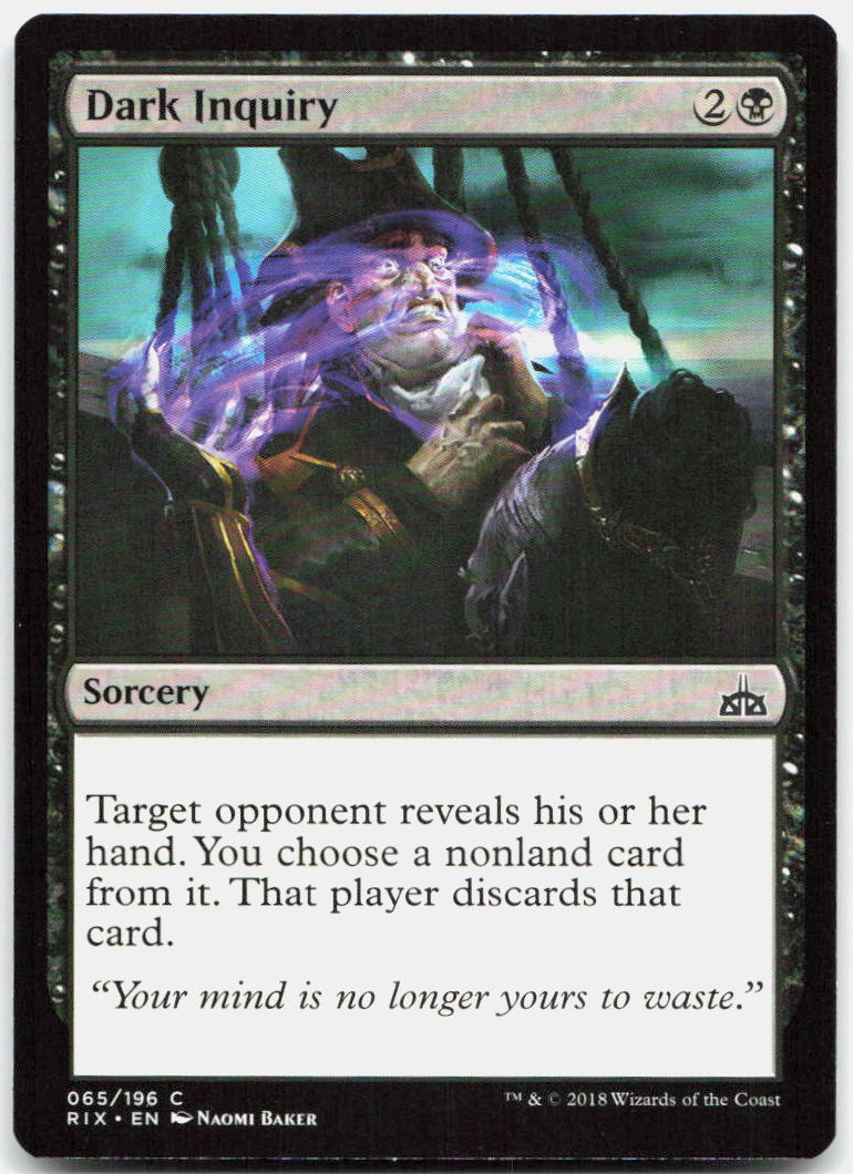 Dark Inquiry NM C Rivals of Ixalan 65