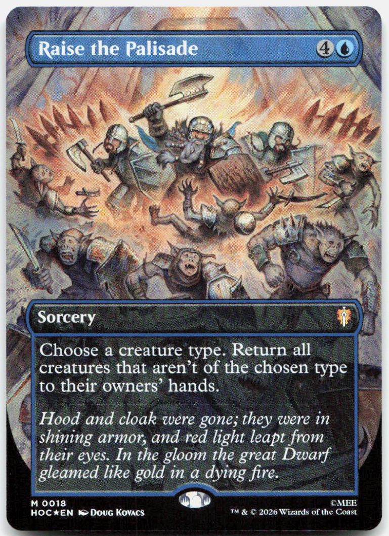 Raise the Palisade (Borderless) NM Foil M The Hobbit: Eternal-Legal 18