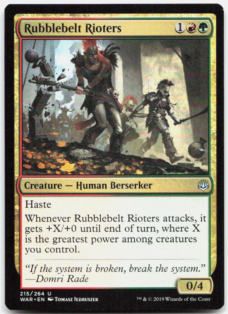 Rubblebelt Rioters NM U War of the Spark 215