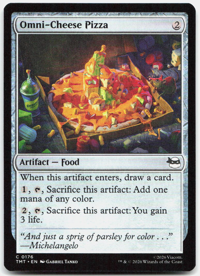 Omni-Cheese Pizza NM C Teenage Mutant Ninja Turtles 176