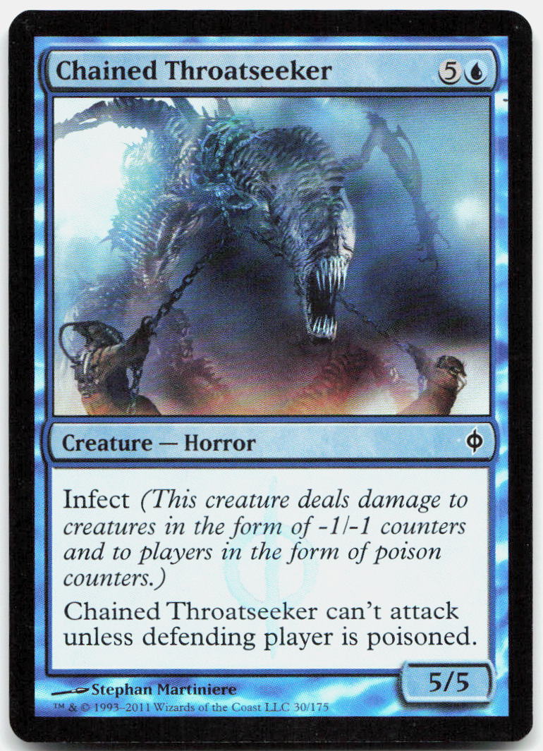 Chained Throatseeker NM Foil C New Phyrexia 30