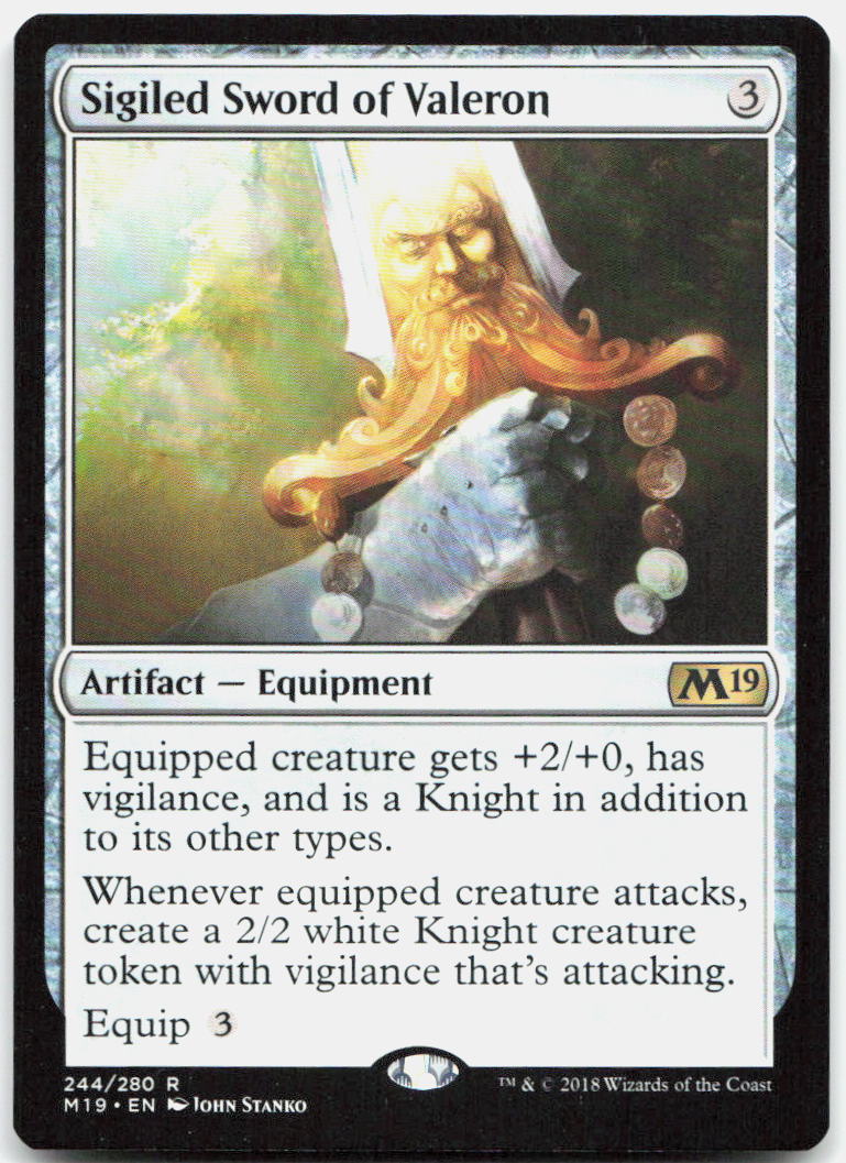 Sigiled Sword of Valeron NM R Core Set 2019 244