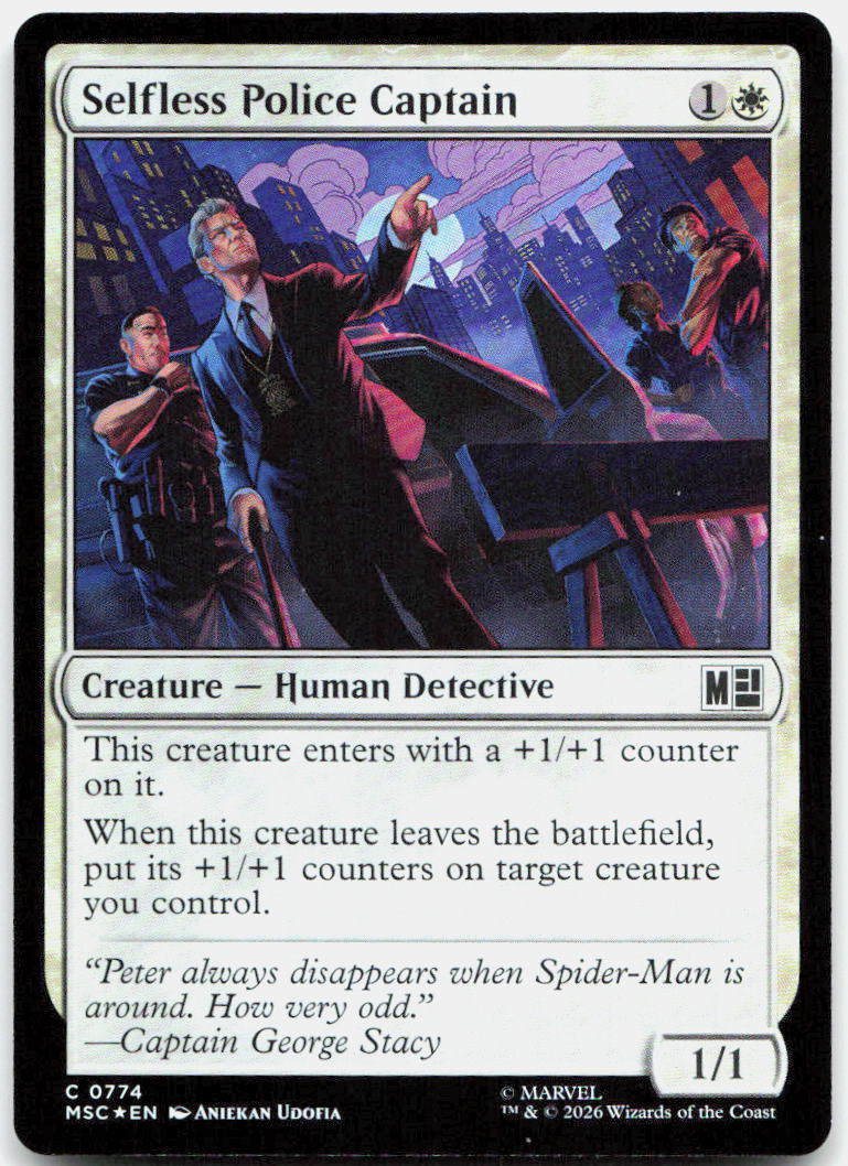 Selfless Police Captain NM Foil C Commander: Marvel Super Heroes 774