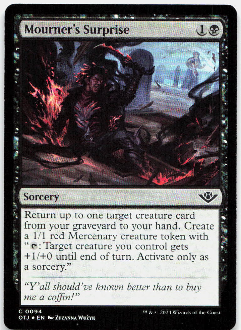 Mourner's Surprise NM Foil C Outlaws of Thunder Junction 94
