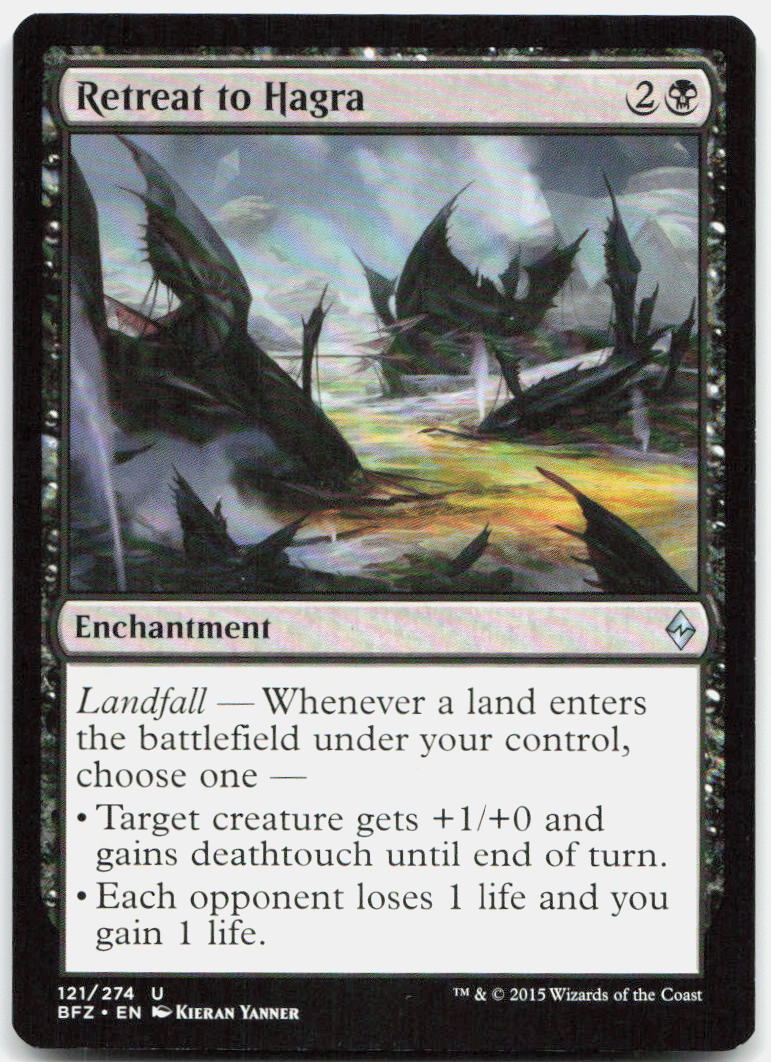Retreat to Hagra NM U Battle for Zendikar 121