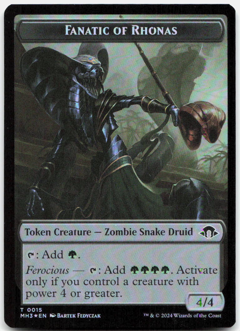 Eldrazi Spawn // Fanatic of Rhonas Double-Sided Token NM Foil T Modern Horizons