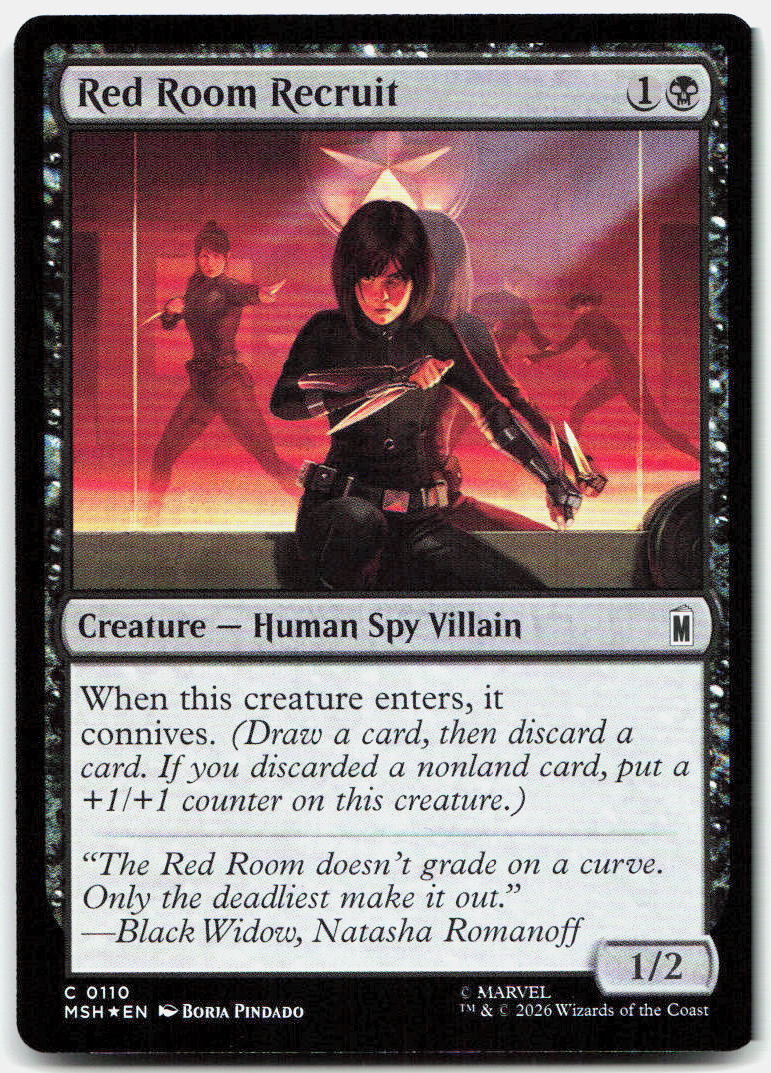 Red Room Recruit NM Foil C Marvel Super Heroes 110