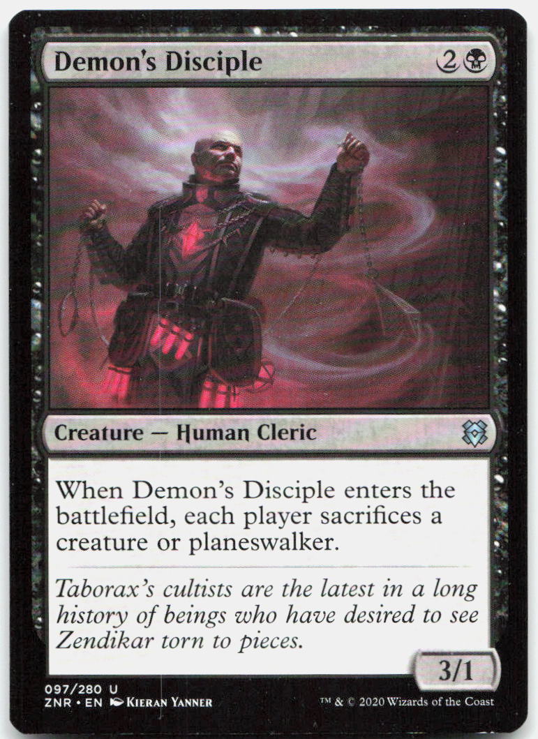 Demon's Disciple NM U Zendikar Rising 97