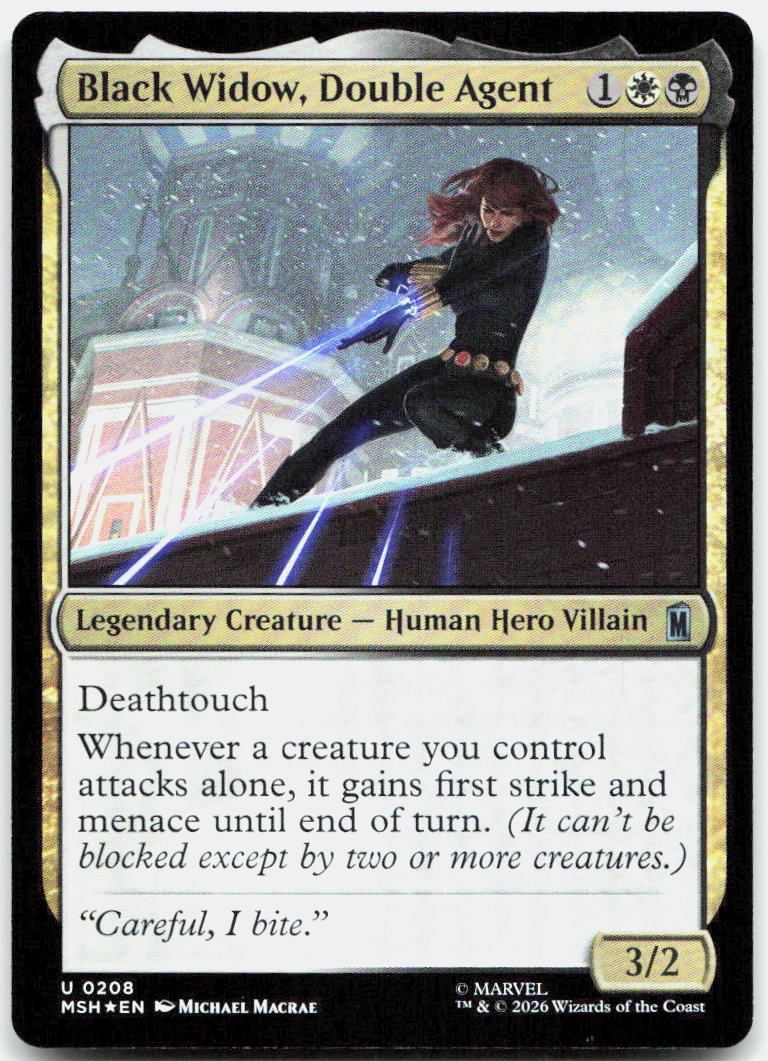 Black Widow, Double Agent NM Foil U Marvel Super Heroes 208