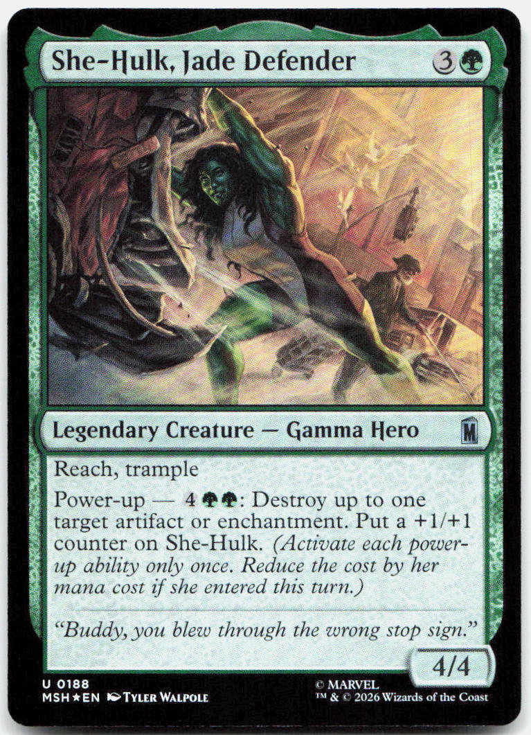 She-Hulk, Jade Defender NM Foil U Marvel Super Heroes 188