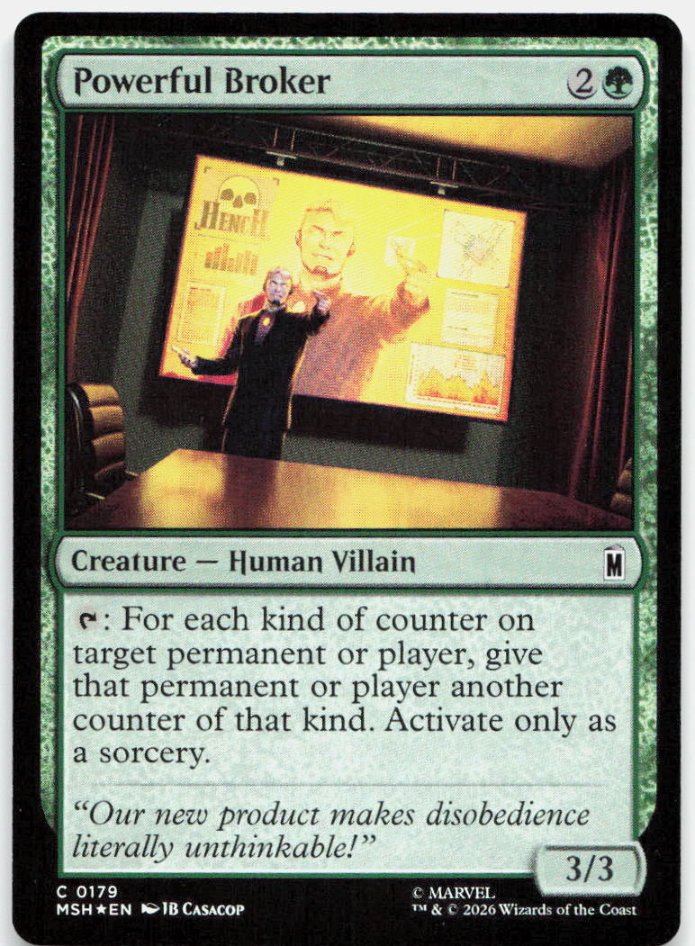 Powerful Broker NM Foil C Marvel Super Heroes 179