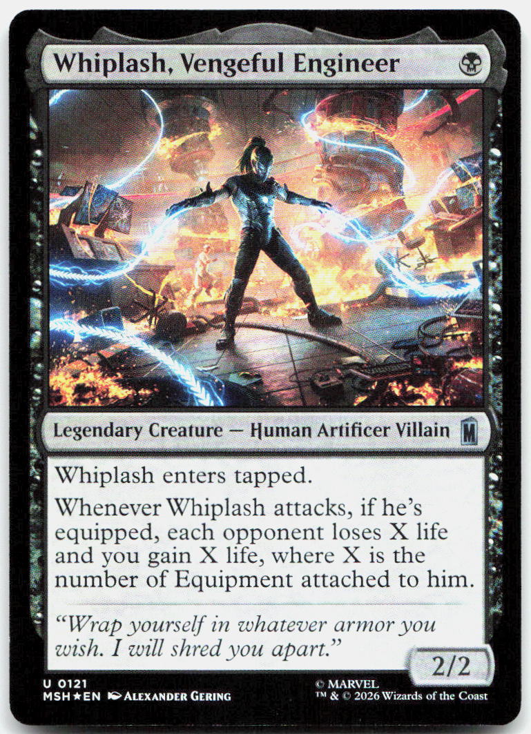 Whiplash, Vengeful Engineer NM Foil U Marvel Super Heroes 121