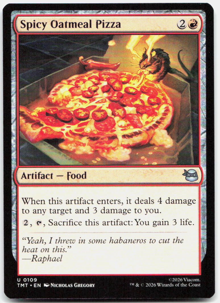 Spicy Oatmeal Pizza NM U Teenage Mutant Ninja Turtles 109