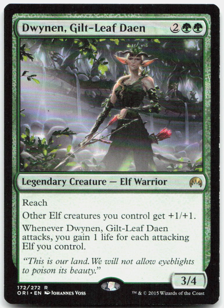 Dwynen, Gilt-Leaf Daen NM R Magic Origins 172