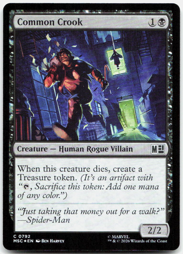 Common Crook NM Foil C Commander: Marvel Super Heroes 792