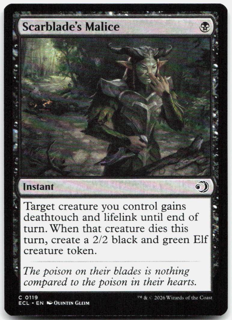 Scarblade's Malice NM C Lorwyn Eclipsed 119