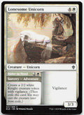 Lonesome Unicorn NM C Throne of Eldraine 21