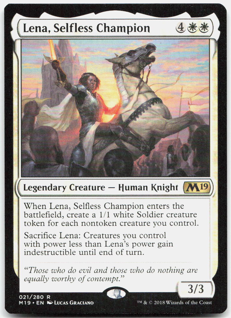 Lena, Selfless Champion NM R Core Set 2019 21