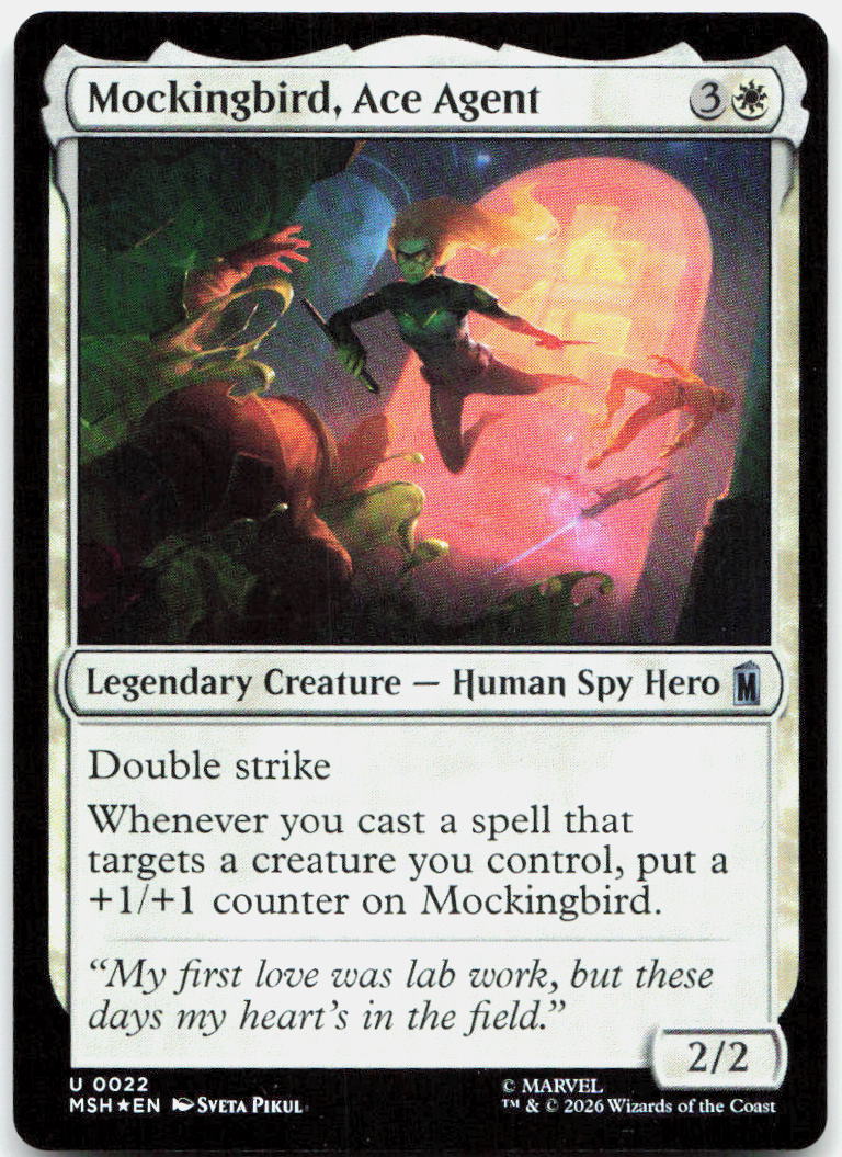 Mockingbird, Ace Agent NM Foil U Marvel Super Heroes 22