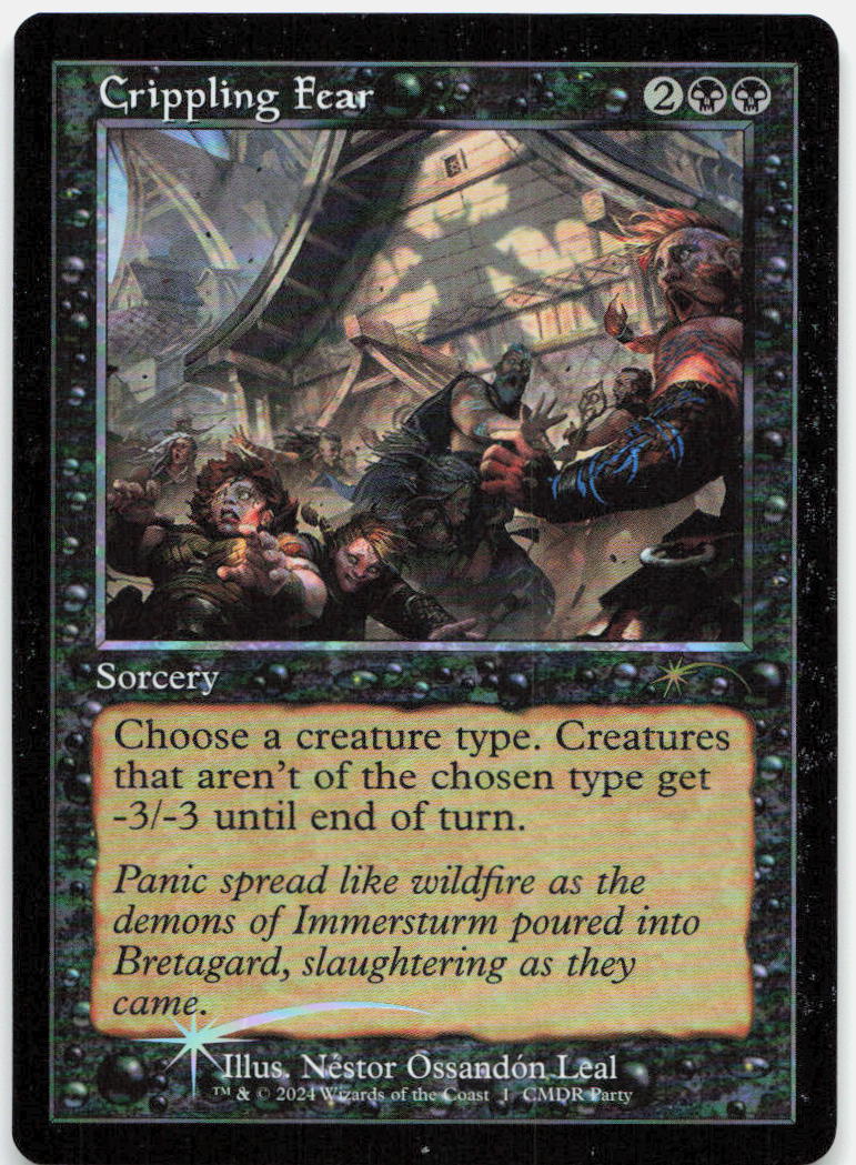 Crippling Fear (Retro Frame) NM Foil R WPN & Gateway Promos 1