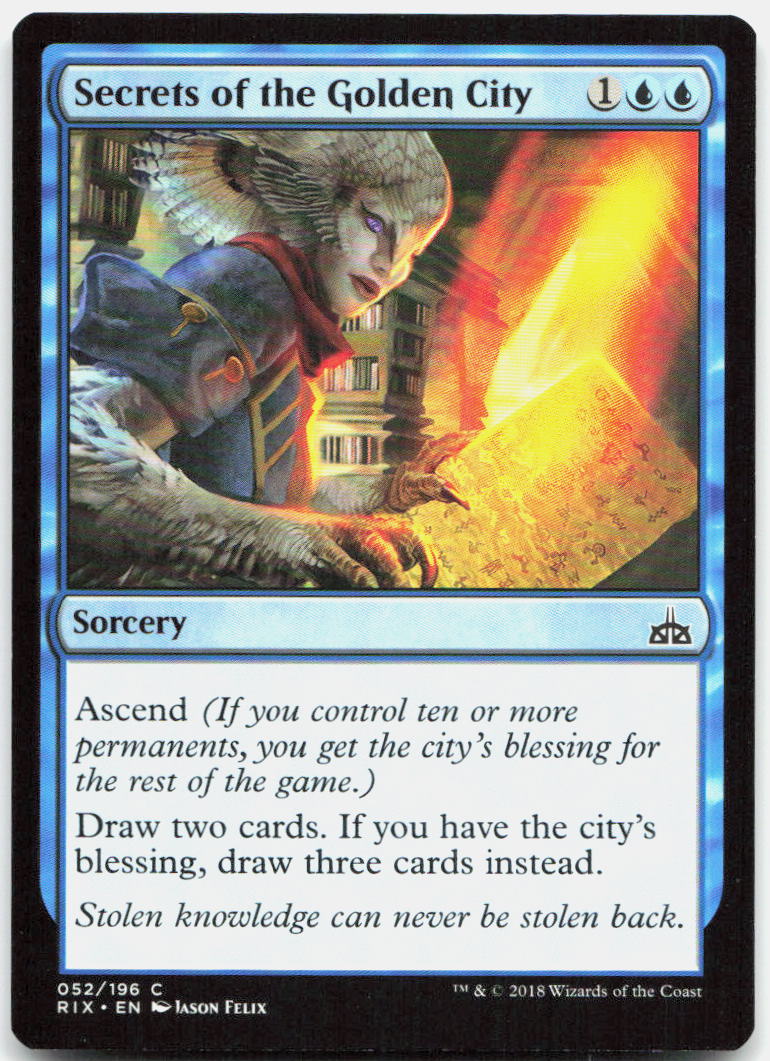 Secrets of the Golden City NM C Rivals of Ixalan 52