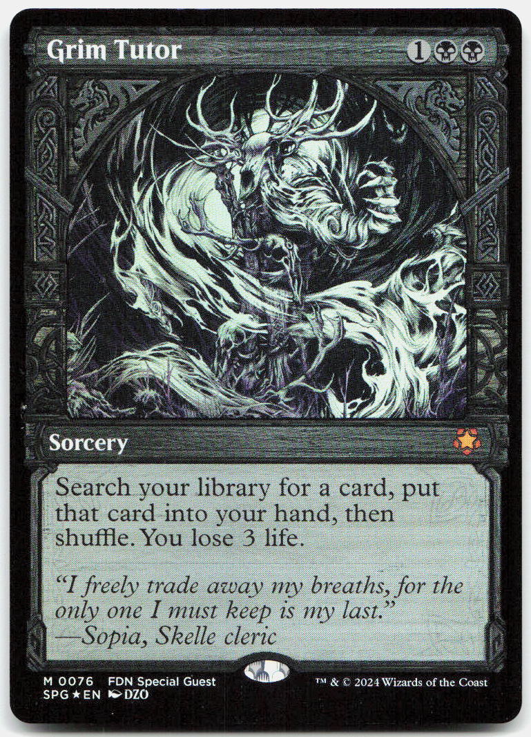 Grim Tutor (Showcase) NM Foil M Special Guests 76
