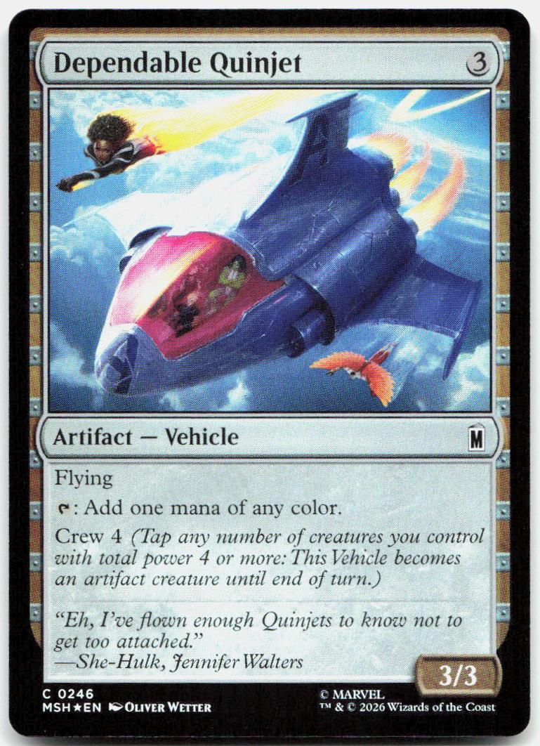 Dependable Quinjet NM Foil C Marvel Super Heroes 246