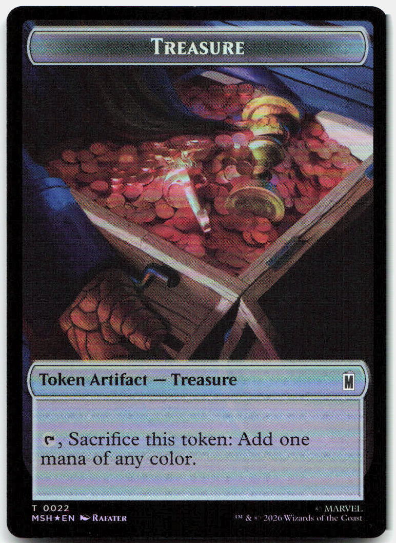 Villain // Treasure Double-Sided Token NM Foil T Marvel Super Heroes 9 // 22