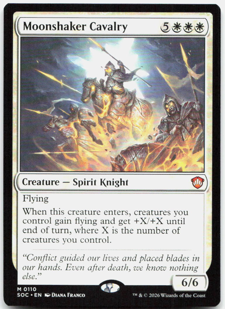 Moonshaker Cavalry NM M Commander: Secrets of Strixhaven 110