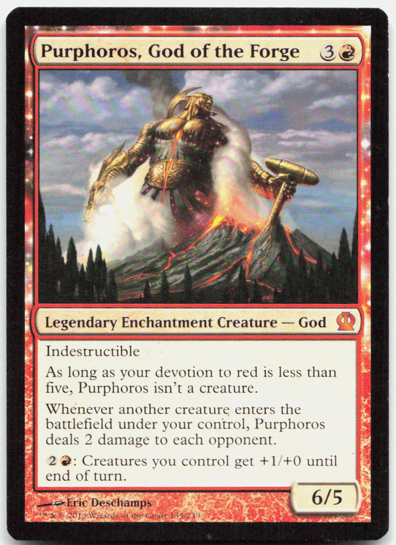 Purphoros, God of the Forge NM M Theros 135