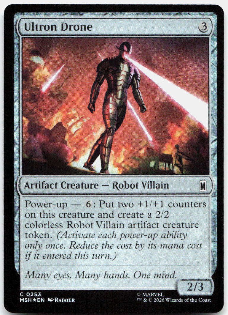 Ultron Drone NM Foil C Marvel Super Heroes 253