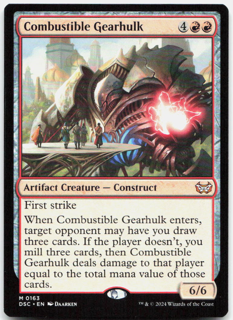 Combustible Gearhulk NM M Commander: Duskmourn: House of Horror 163