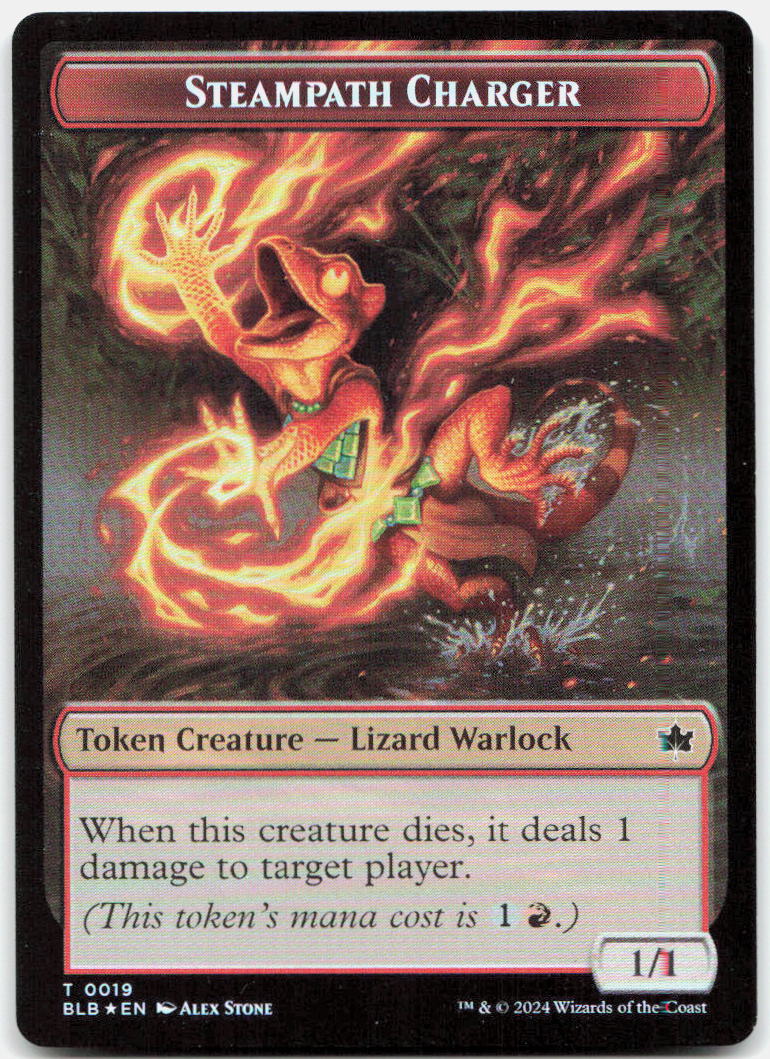 Treasure // Steampath Charger Double-Sided Token NM Foil T Bloomburrow 29 // 19
