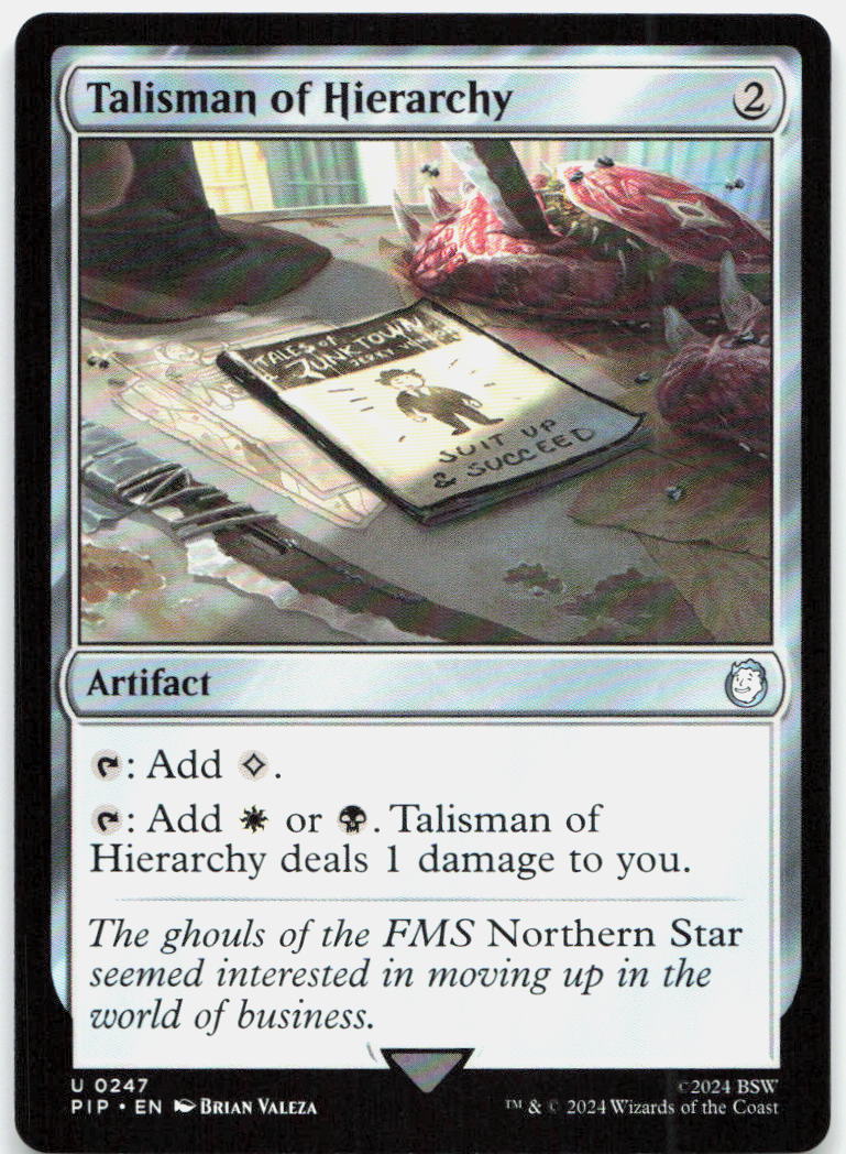 Talisman of Hierarchy NM U Universes Beyond: Fallout 247