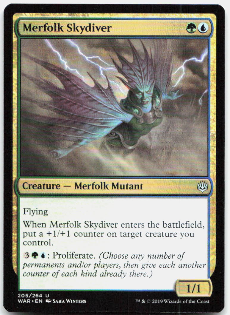 Merfolk Skydiver NM U War of the Spark 205