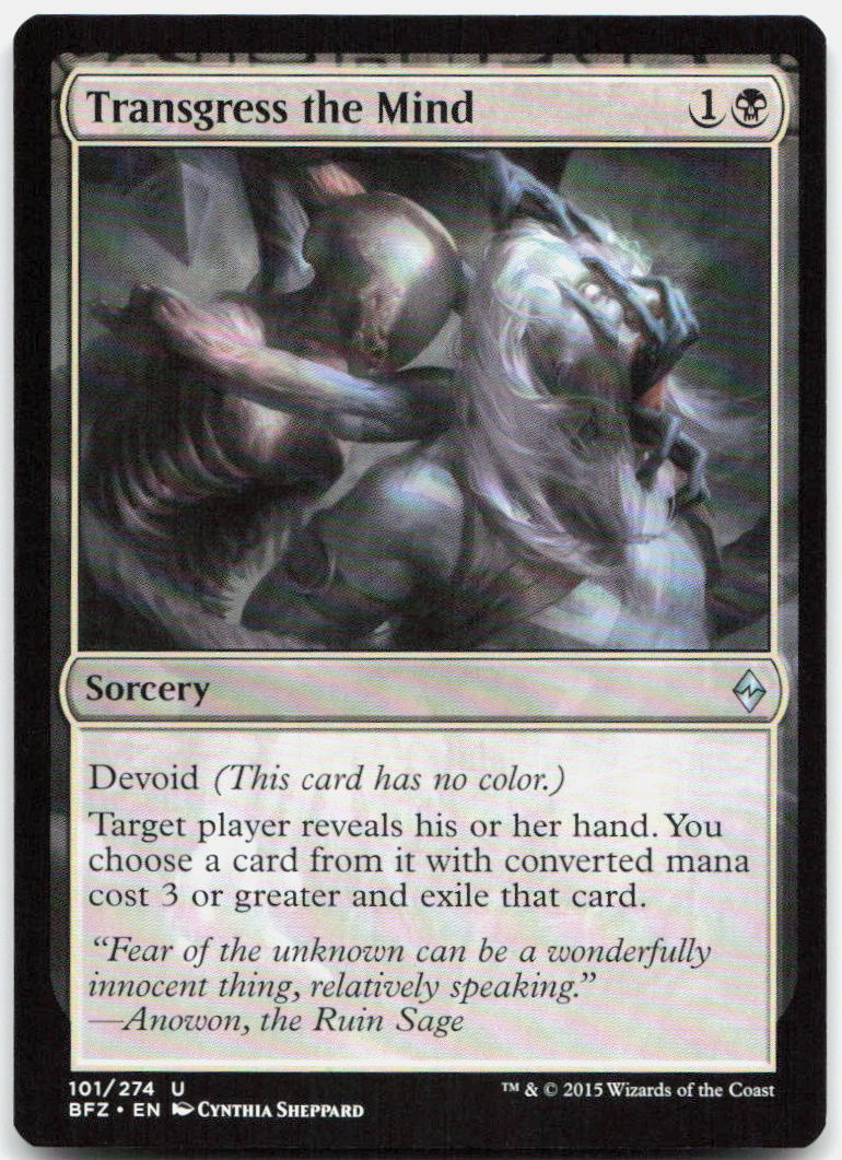 Transgress the Mind NM U Battle for Zendikar 101