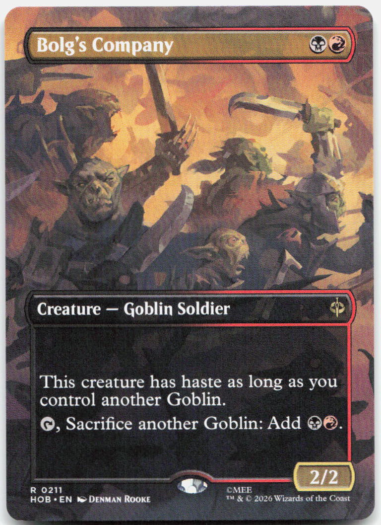 Bolg's Company (Borderless) NM R The Hobbit 211