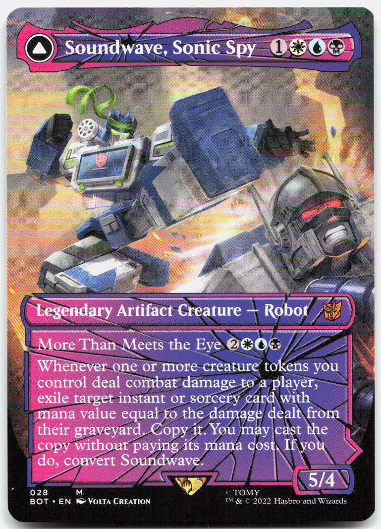 Soundwave, Sonic Spy (Shattered Glass) NM M Universes Beyond: Transformers 28