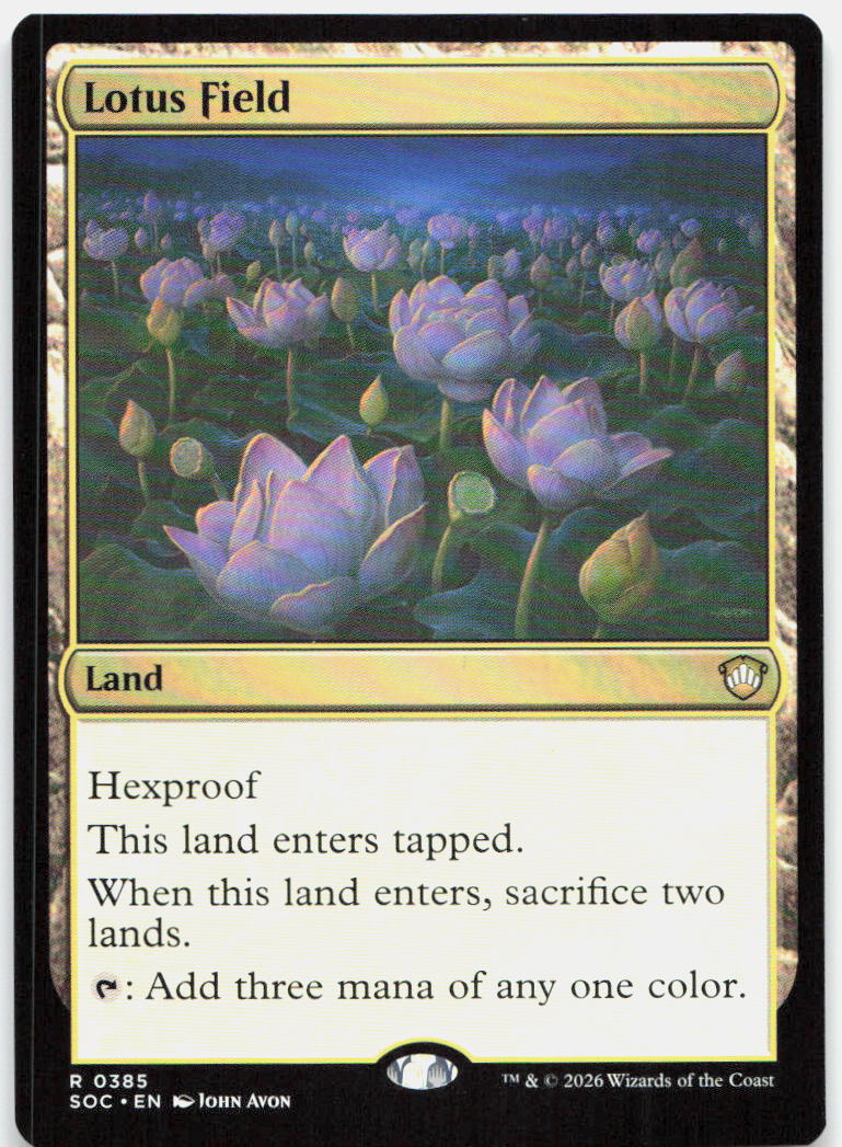 Lotus Field NM R Commander: Secrets of Strixhaven 385