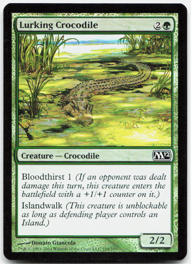 Lurking Crocodile NM Foil C Magic 2012 (M12) 184