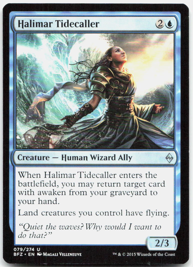 Halimar Tidecaller NM U Battle for Zendikar 79