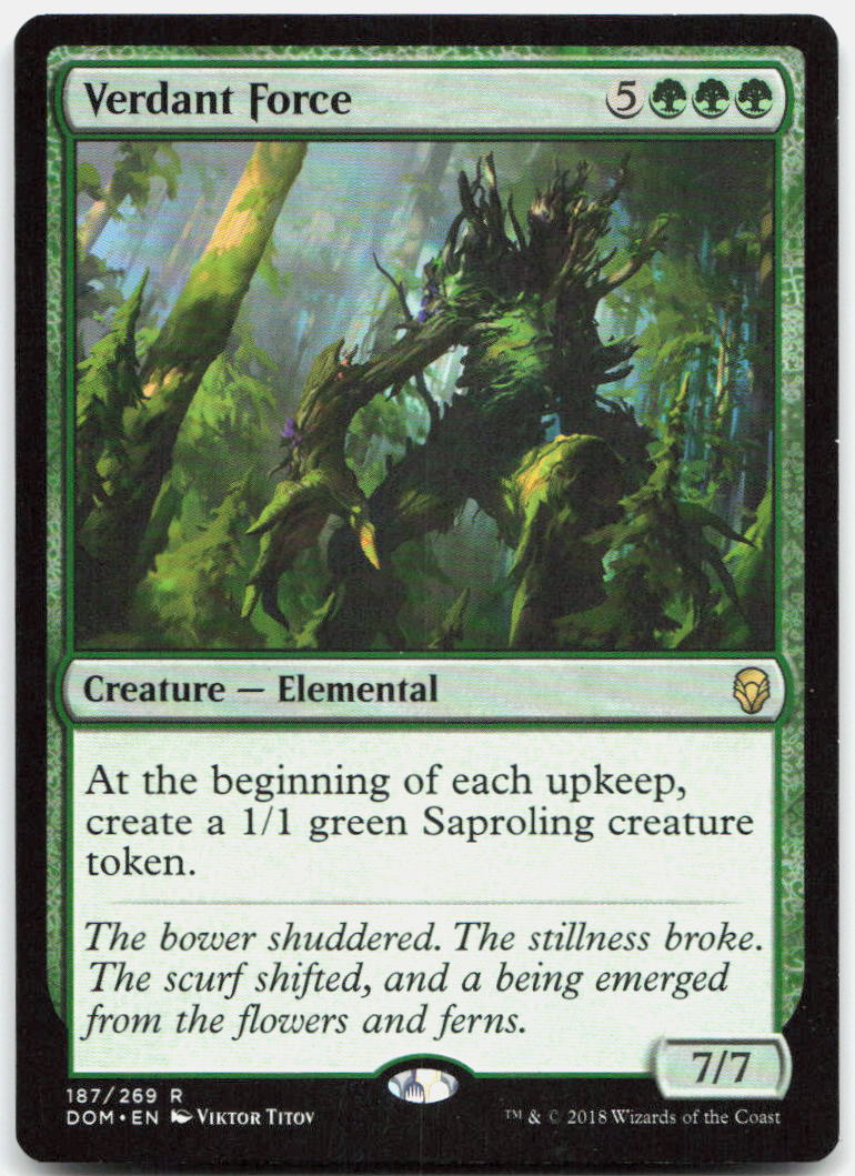 Verdant Force NM R Dominaria 187