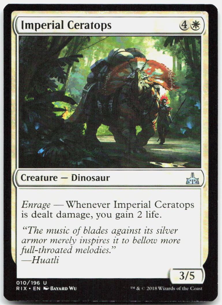 Imperial Ceratops NM U Rivals of Ixalan 10