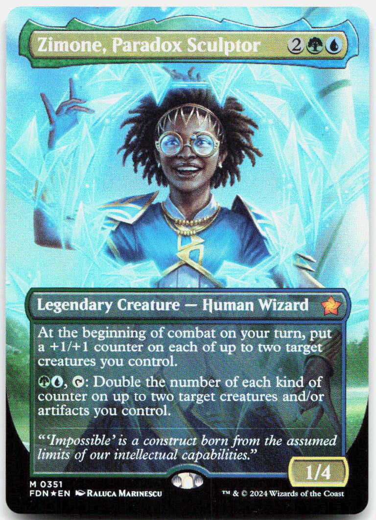 Zimone, Paradox Sculptor (Borderless) NM Foil M Foundations 351