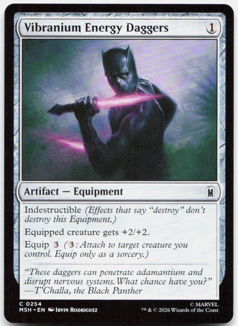 Vibranium Energy Daggers NM C Marvel Super Heroes 254
