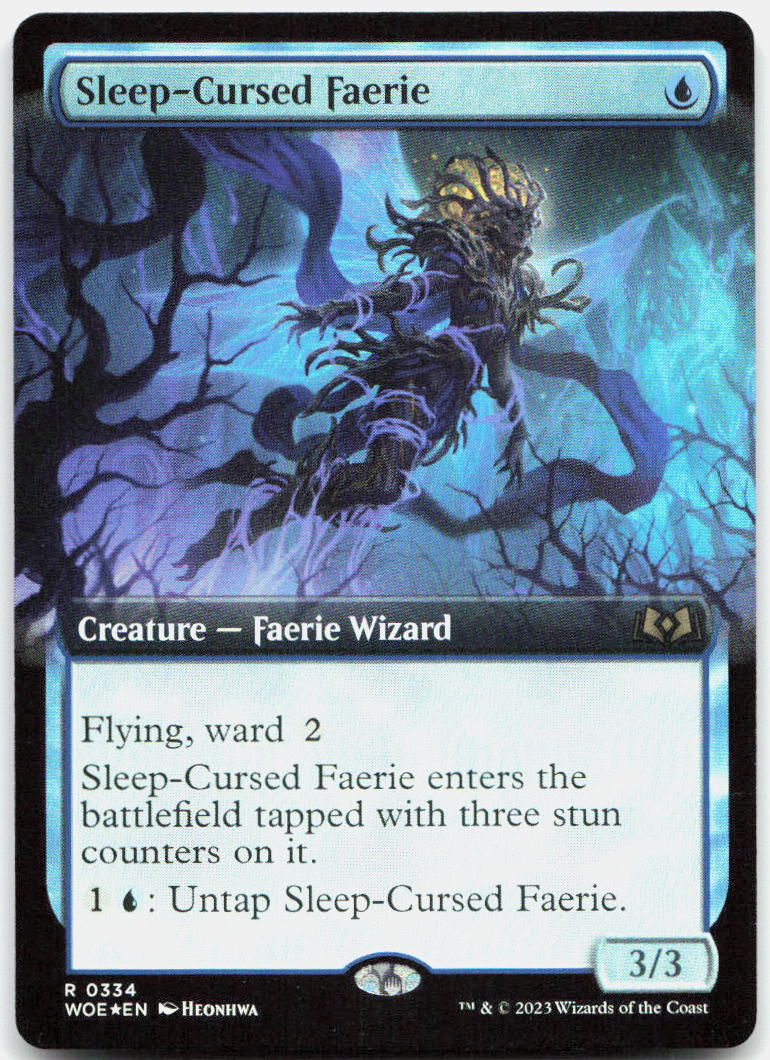 Sleep-Cursed Faerie (Extended Art) NM Foil R Wilds of Eldraine 334
