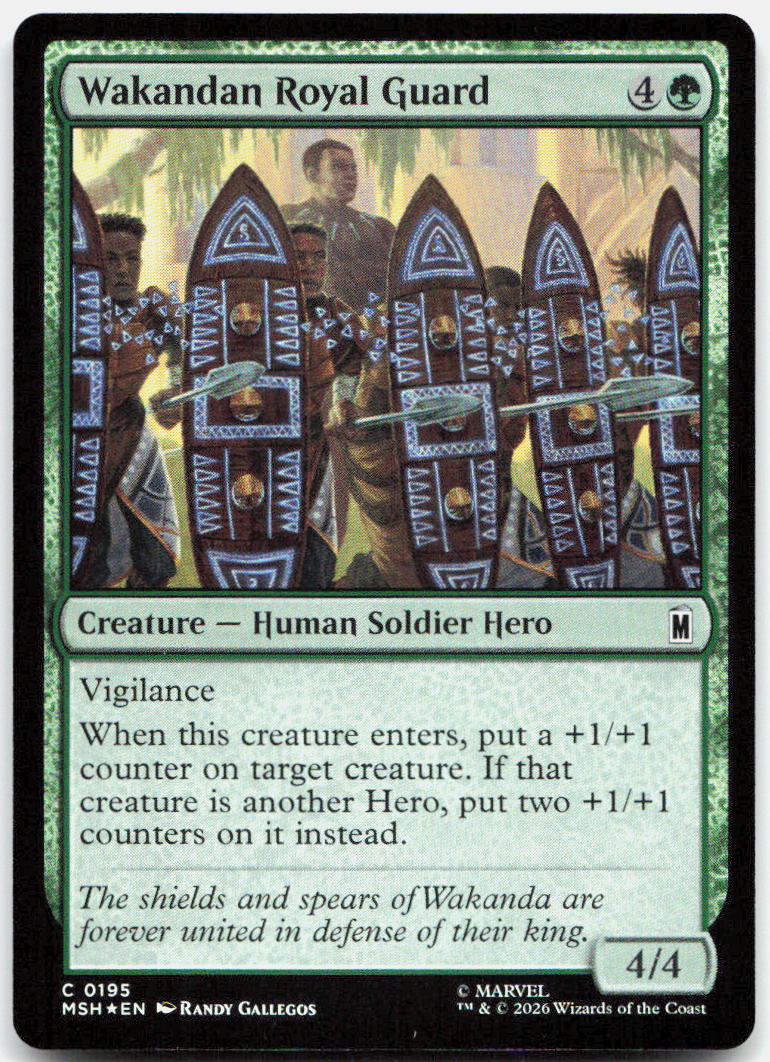 Wakandan Royal Guard NM Foil C Marvel Super Heroes 195