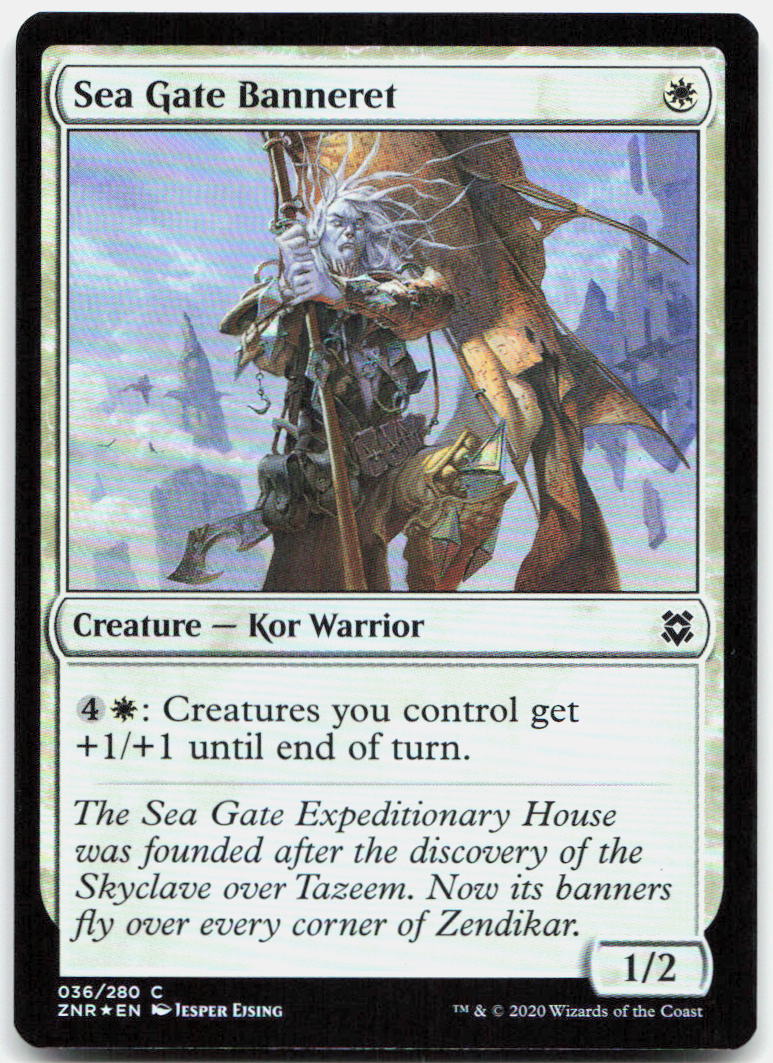 Sea Gate Banneret NM Foil C Zendikar Rising 36
