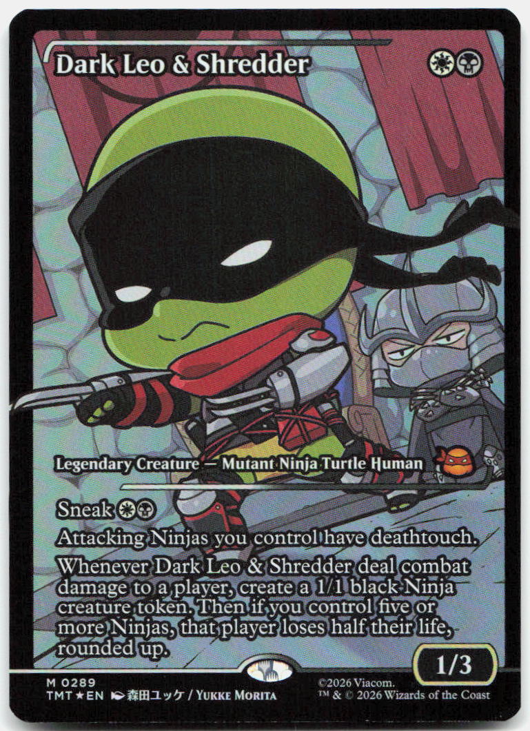 Dark Leo & Shredder (Showcase) NM Foil M Teenage Mutant Ninja Turtles 289