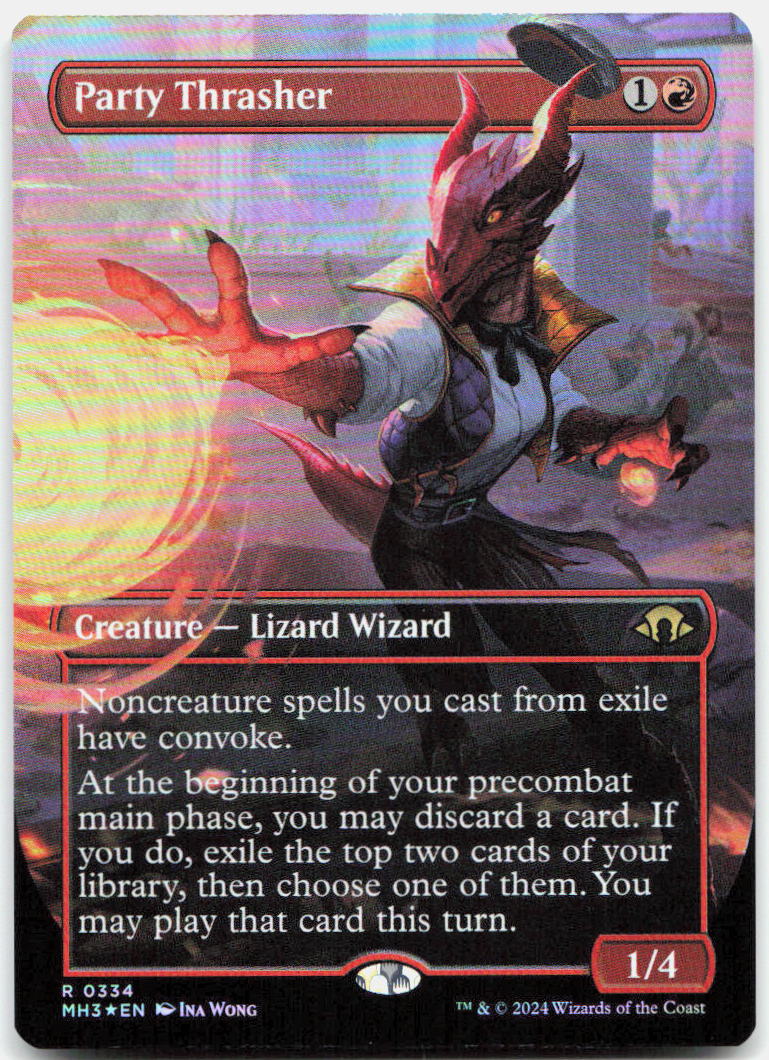 Party Thrasher (Borderless) NM Foil R Modern Horizons 3 334